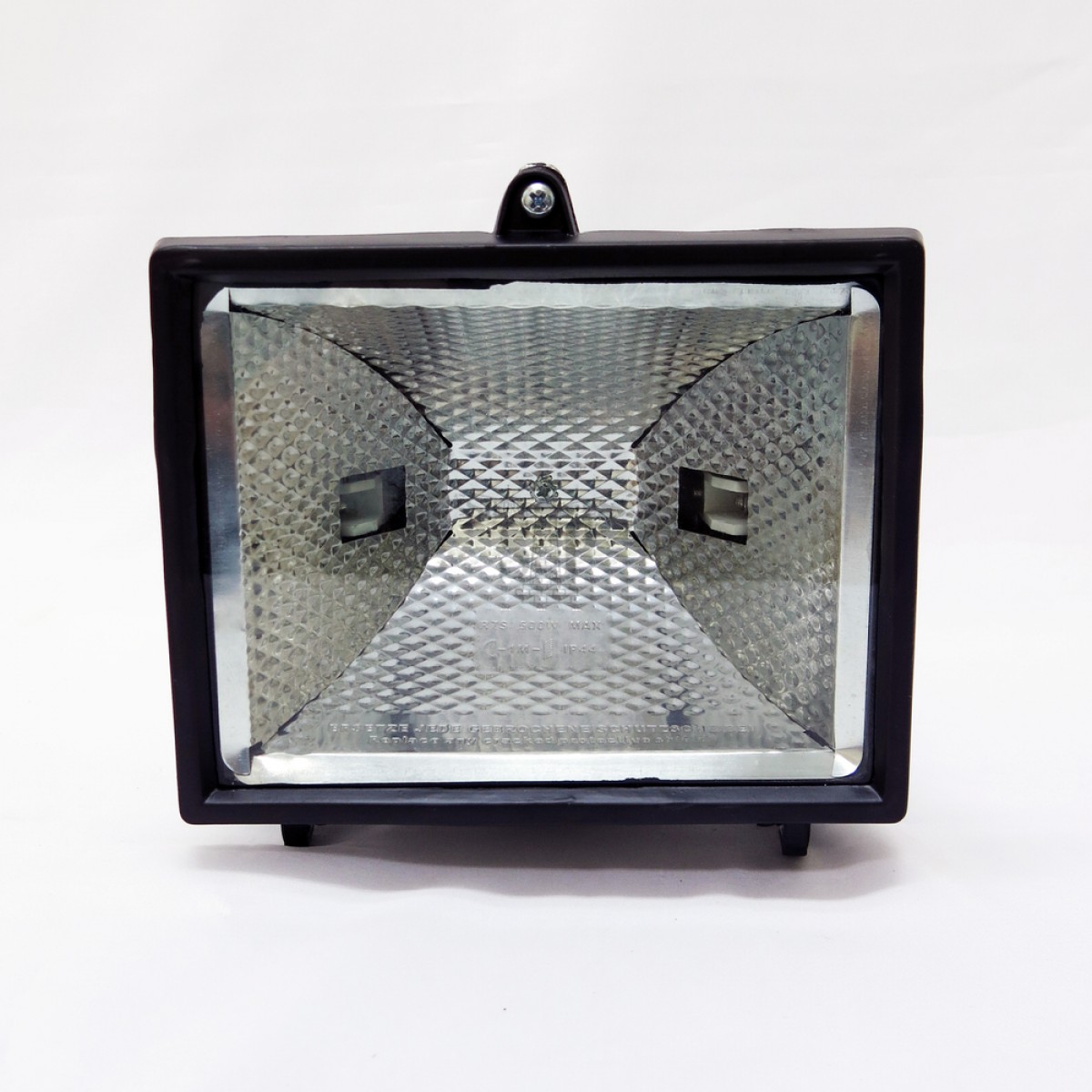 500W R7s IP 44 Halogen Flood Light Square (Black)