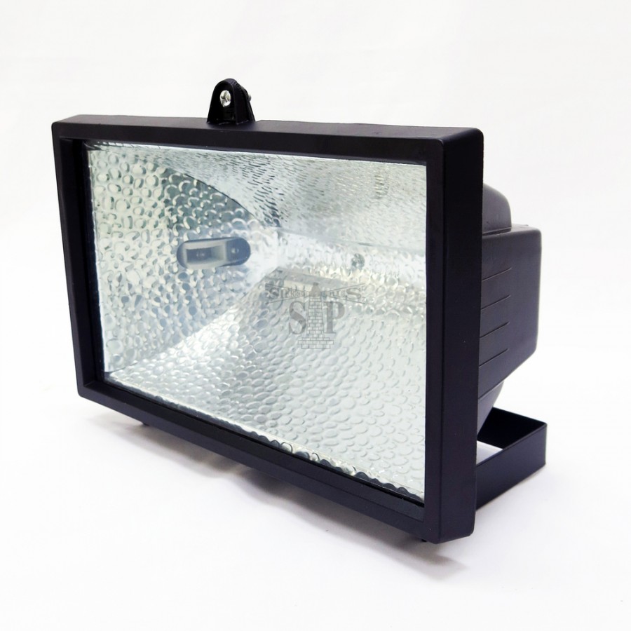 1000W R7s IP 44 Halogen Flood Light Rectangle (Black)