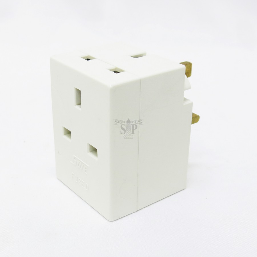 SWE 13Amp 3 Way Adaptors (White)