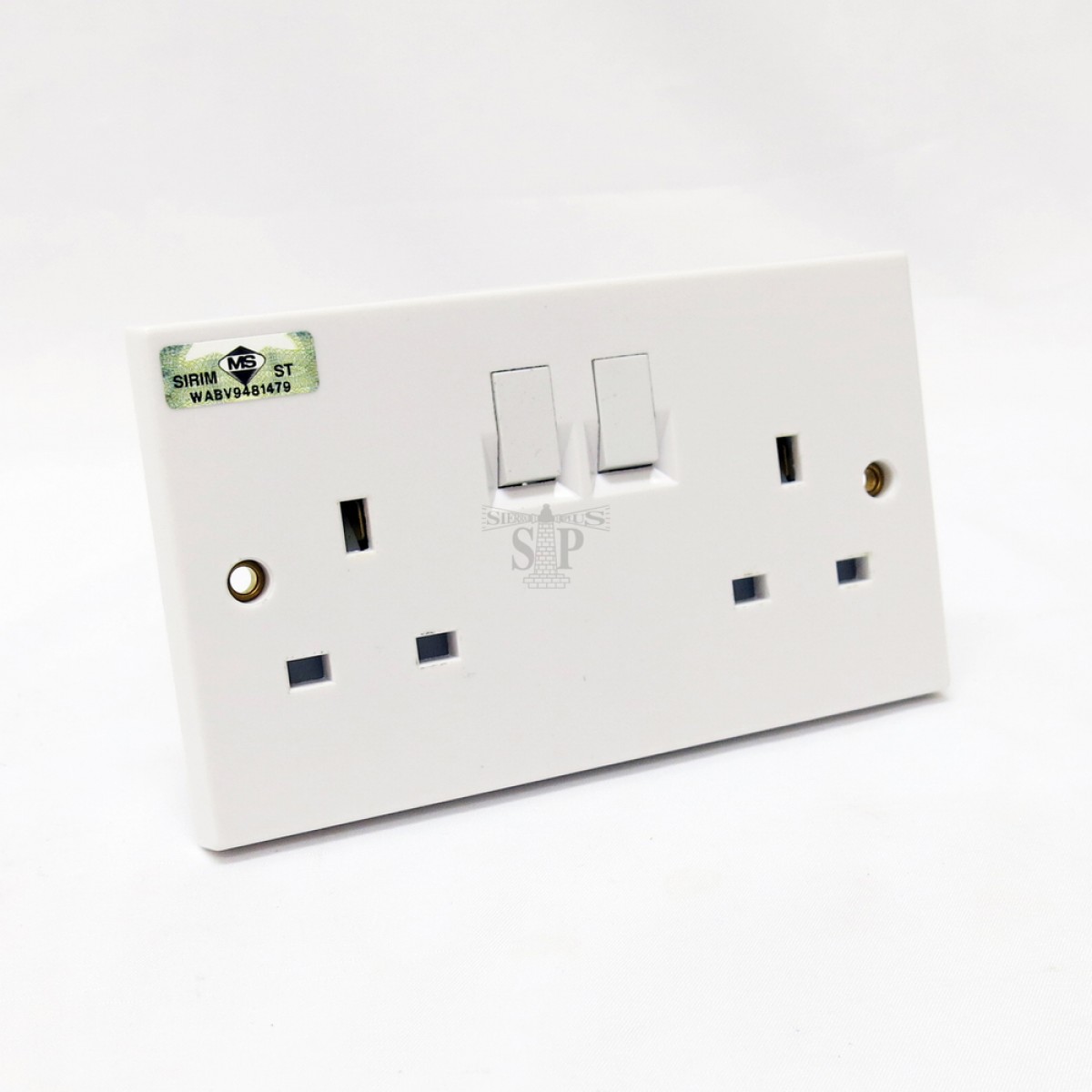 UMS 2213A 13Amp 2 Gang Switch Socket [SIRIM] (White)