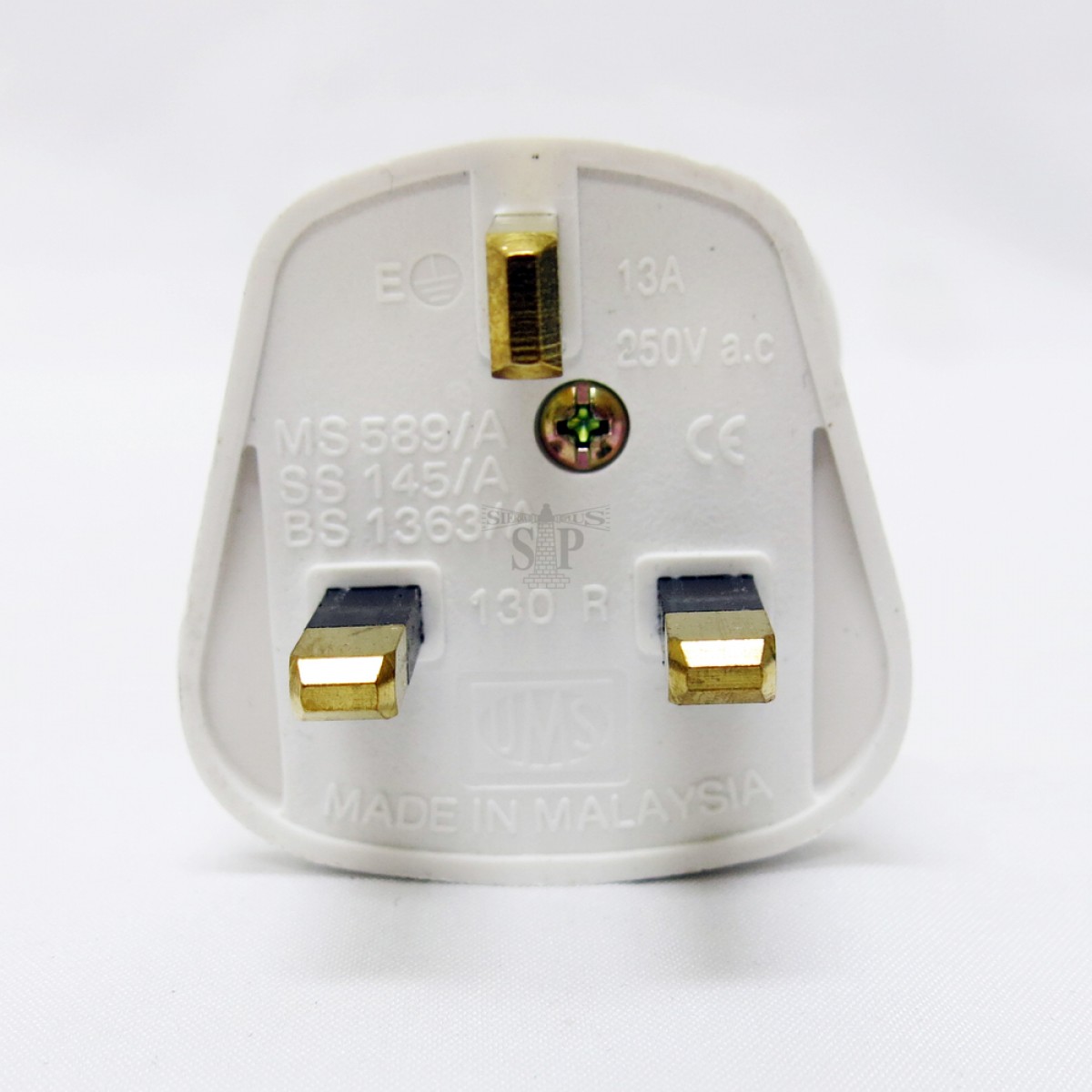 UMS PT130R 13Amp Resilient Plug Top [SIRIM] (White)