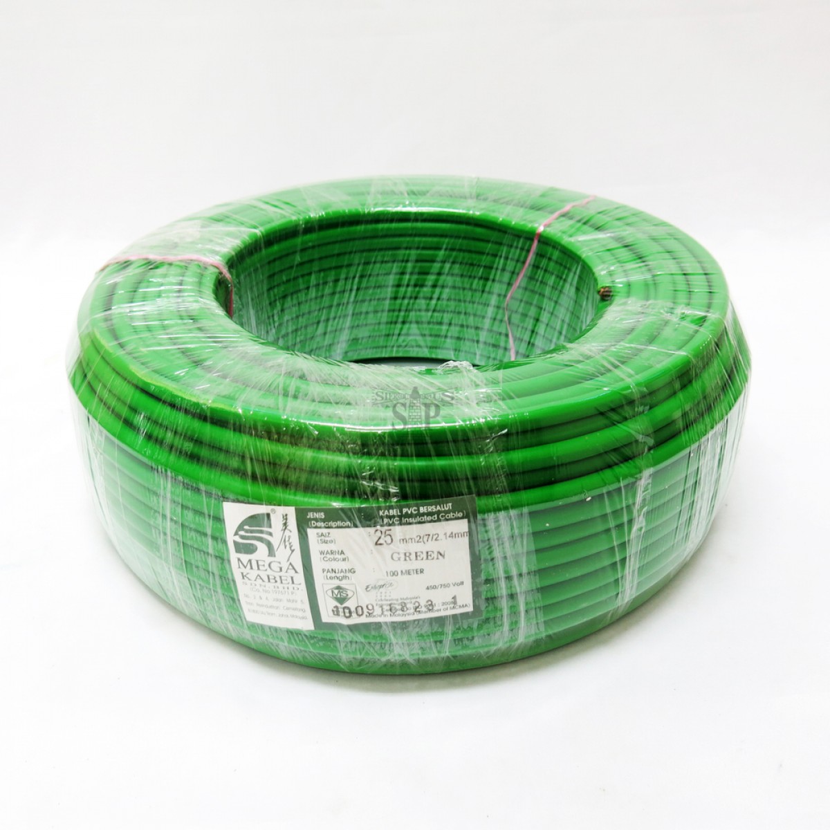 Mega Kabel Pure Copper 25mm (7/2.14mm) PVC Insulated NonSheathed Wire