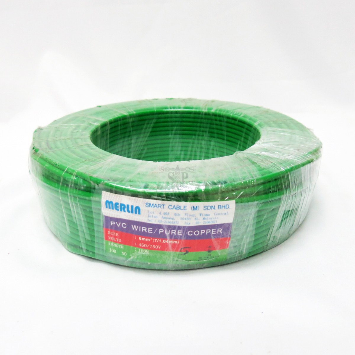 Merlin Pure Copper 6mm (7/1.04mm) PVC Insulated Non-Sheathed Wire [100M ...