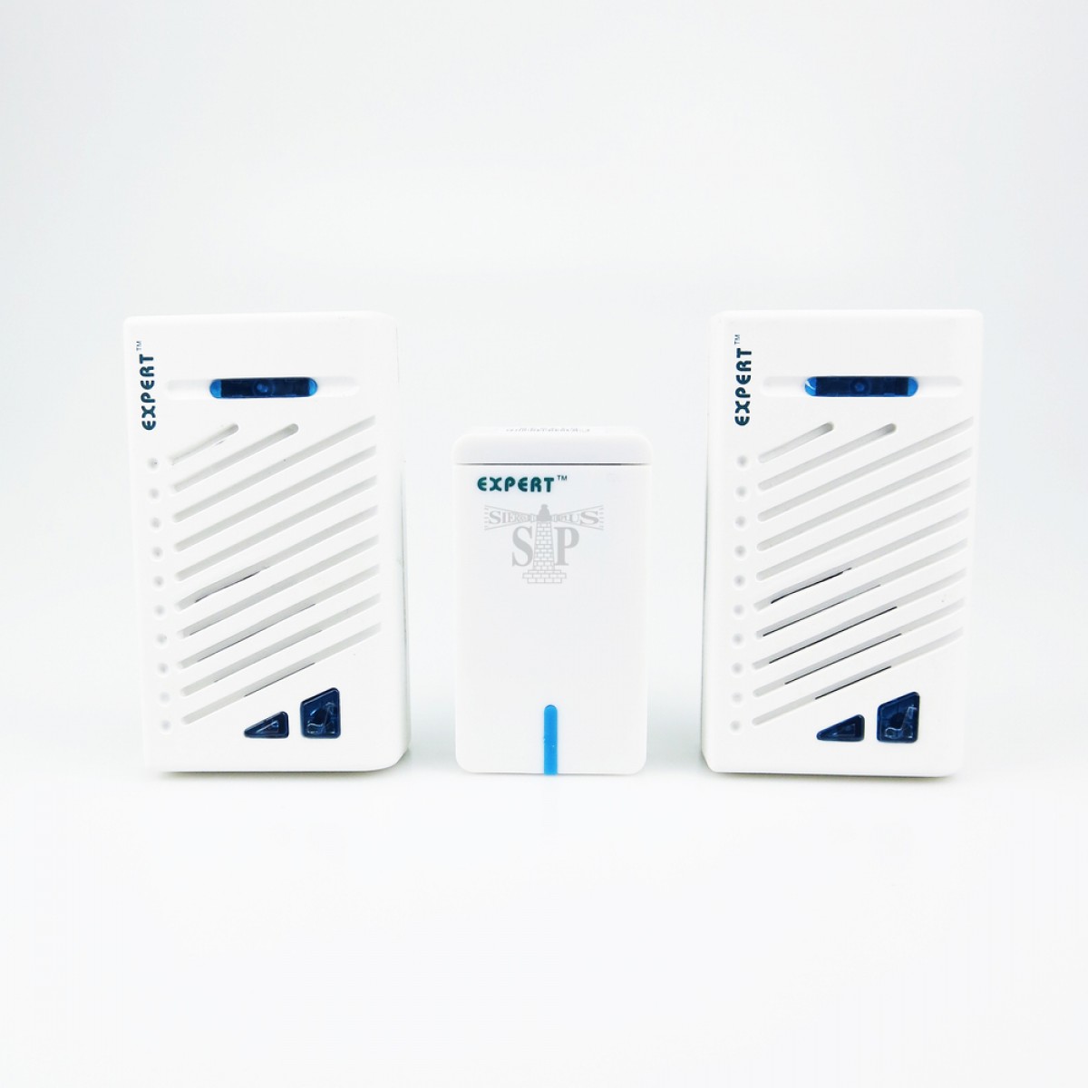 Expert E72A602 BatteryFree Wireless Two Bell One Switch Door Chime/Door Bell (White)