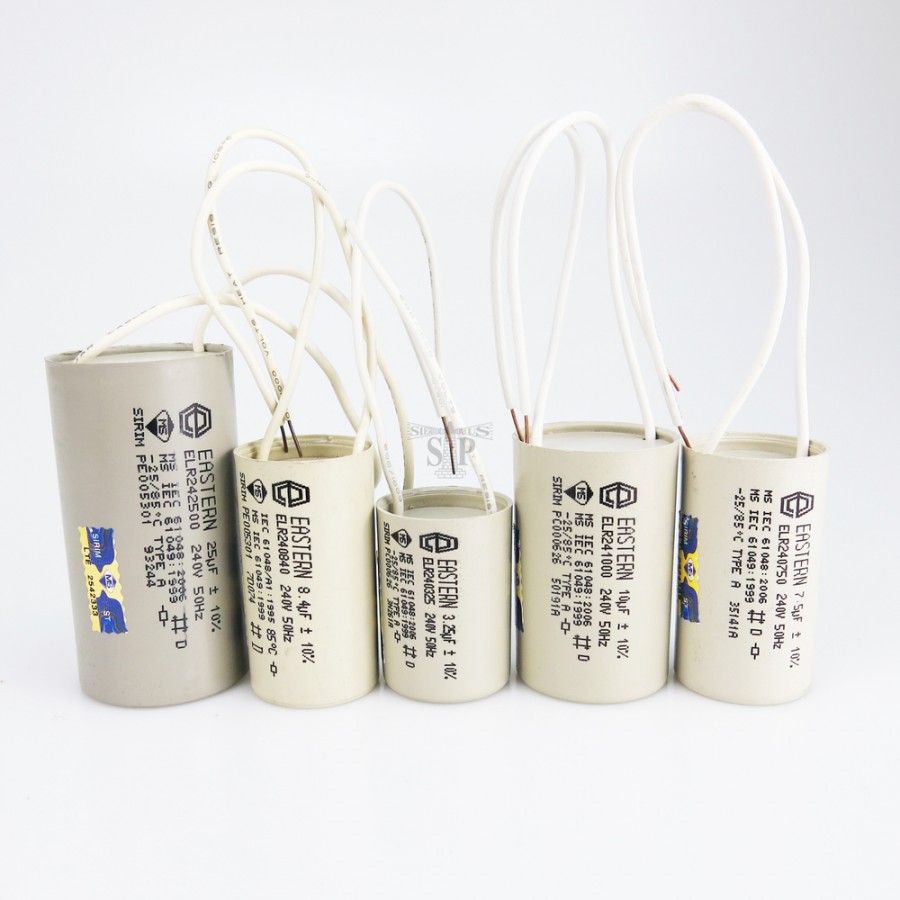 Eastern 240V 3.25uF30uF Lighting Capacitor Round [SIRIM]