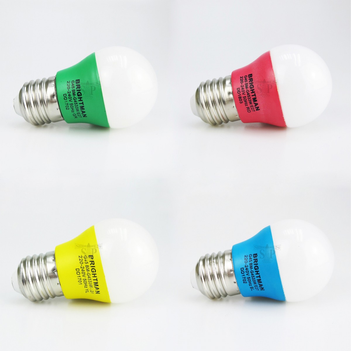 Brightman E27 3W G45 SMD LED Colour Ping Pong Bulb