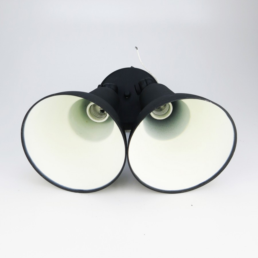 6002 E27 Spot Light Double Holder Fitting [Wall Type] (Black)