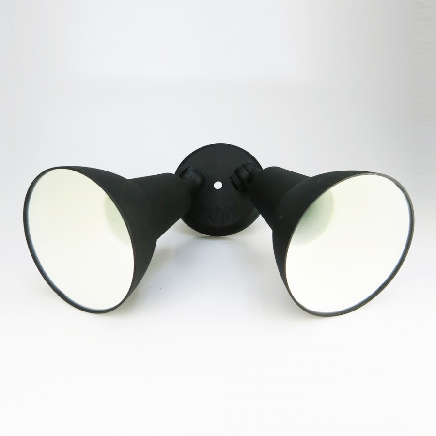 6002 E27 Spot Light Double Holder Fitting [Wall Type] (Black)