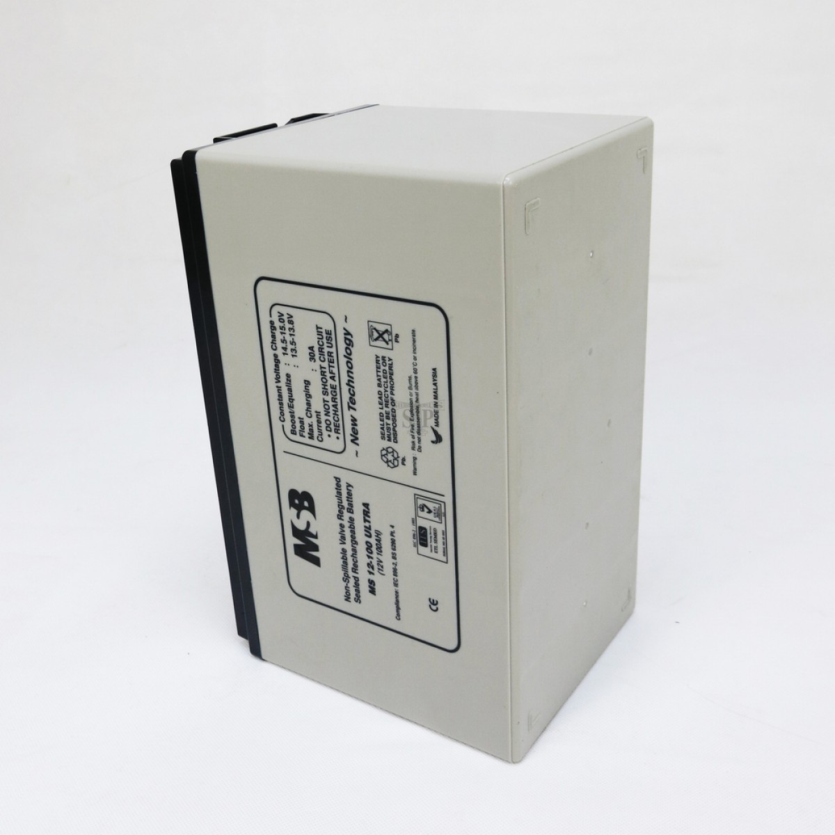 MSB MS12-100 Ultra 12V 100AH Non-Spillable Valve Regulated Sealed ...