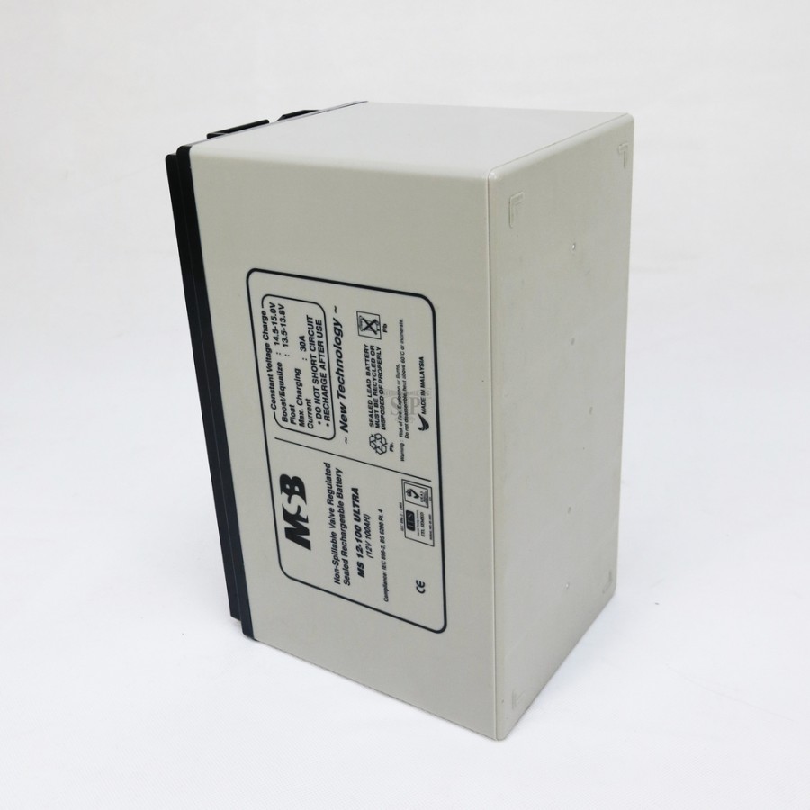 MSB MS12-100 Ultra 12V 100AH Non-Spillable Valve Regulated Sealed ...