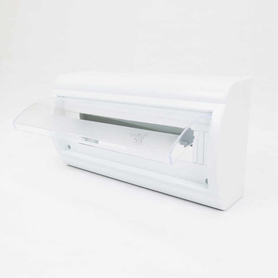 PVCLINK IPL 1216 Way 1 Row MCB Box / Distribution Board (White)