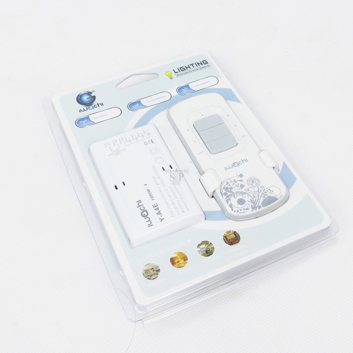 Iwachi YA4E 4 Channels Lighting Remote Control Switch (White)