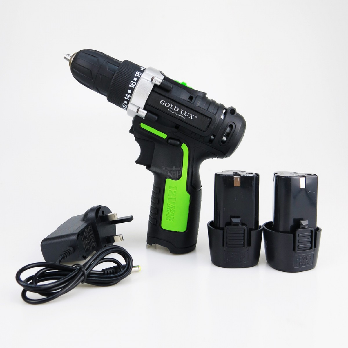 GOLD LUX GLCD2812 12V Dual Speed Dual Battery Cordless Electric Drill c