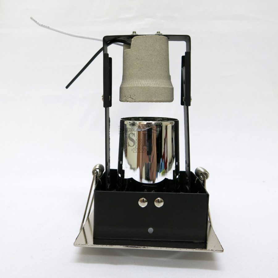 401/1L 6inch E27 Down Light Square Bracket c/w Reflector [Recessed