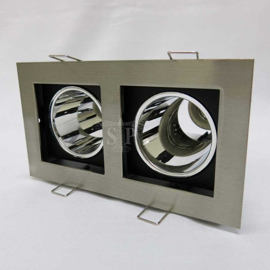 401/2L 6inch E27 Down Light Square Bracket c/w Reflector [Recessed