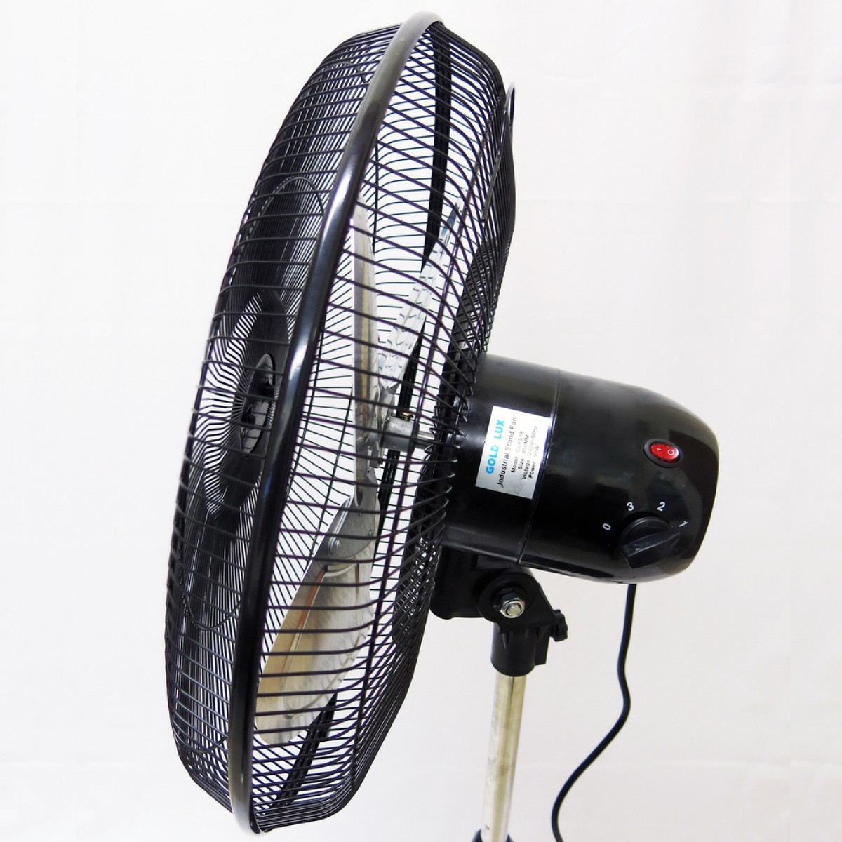 GOLD LUX 18inch Stand Fan 3 Speeds (Black) [3 Metal Blade]