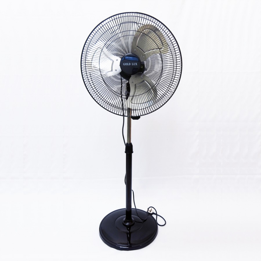 GOLD LUX 18inch Stand Fan 3 Speeds (Black) [3 Metal Blade]