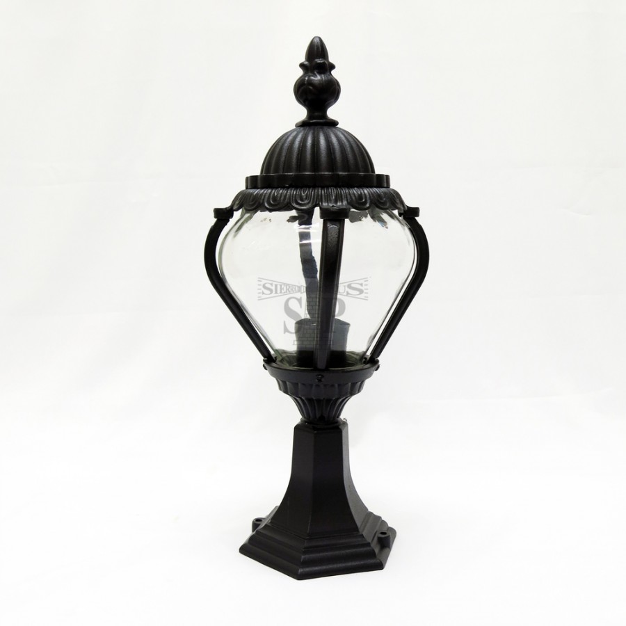 7219 Classic Outdoor Stand Gate Lamp For Pole / Pillar (Black)