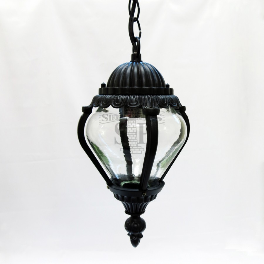 8027 Classic Outdoor Pendant Ceiling Gate Lamp (Black)