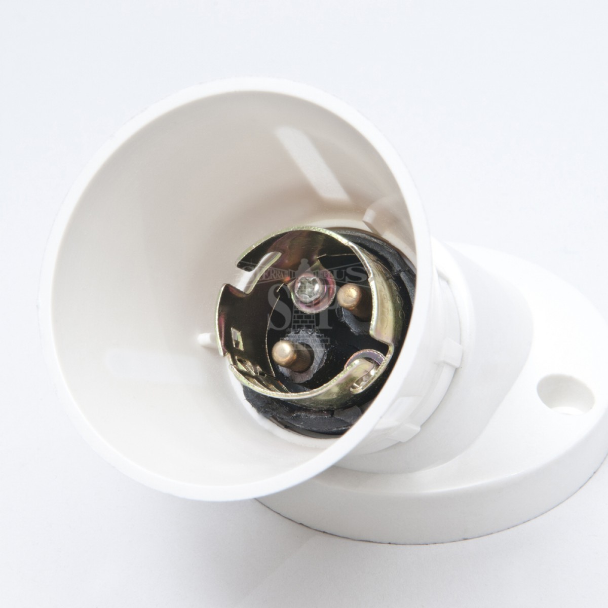 0208 B22 Angle Batten Lamp Holder / Socket Light Bulb Holder c/w Base