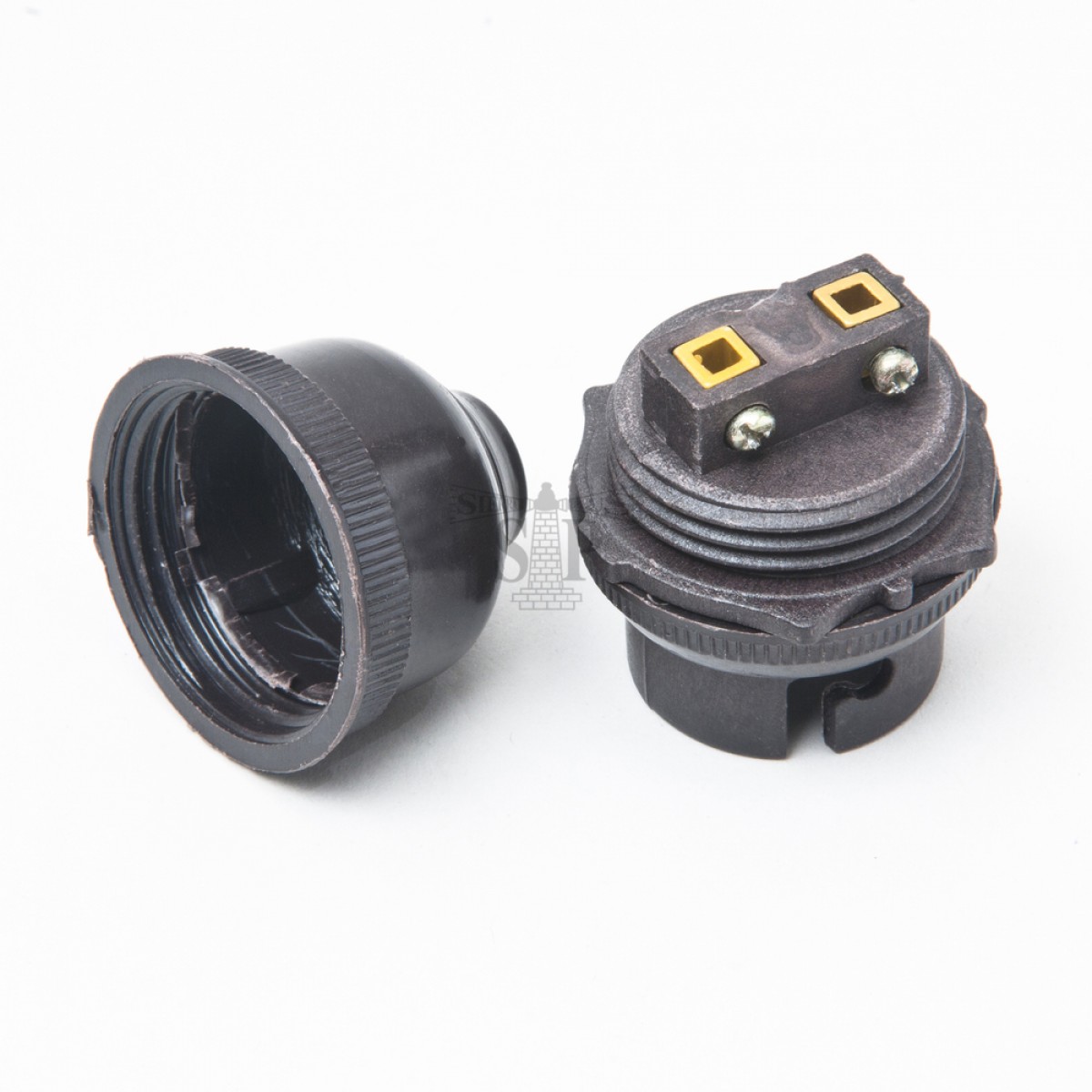 202A B22 Lamp Holder / Socket Light Bulb Holder (Black)