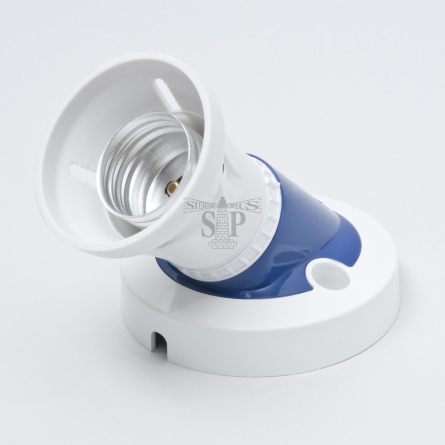 L2990 E27 Angle Batten Lamp Holder / Socket Light Bulb Holder c/w Base