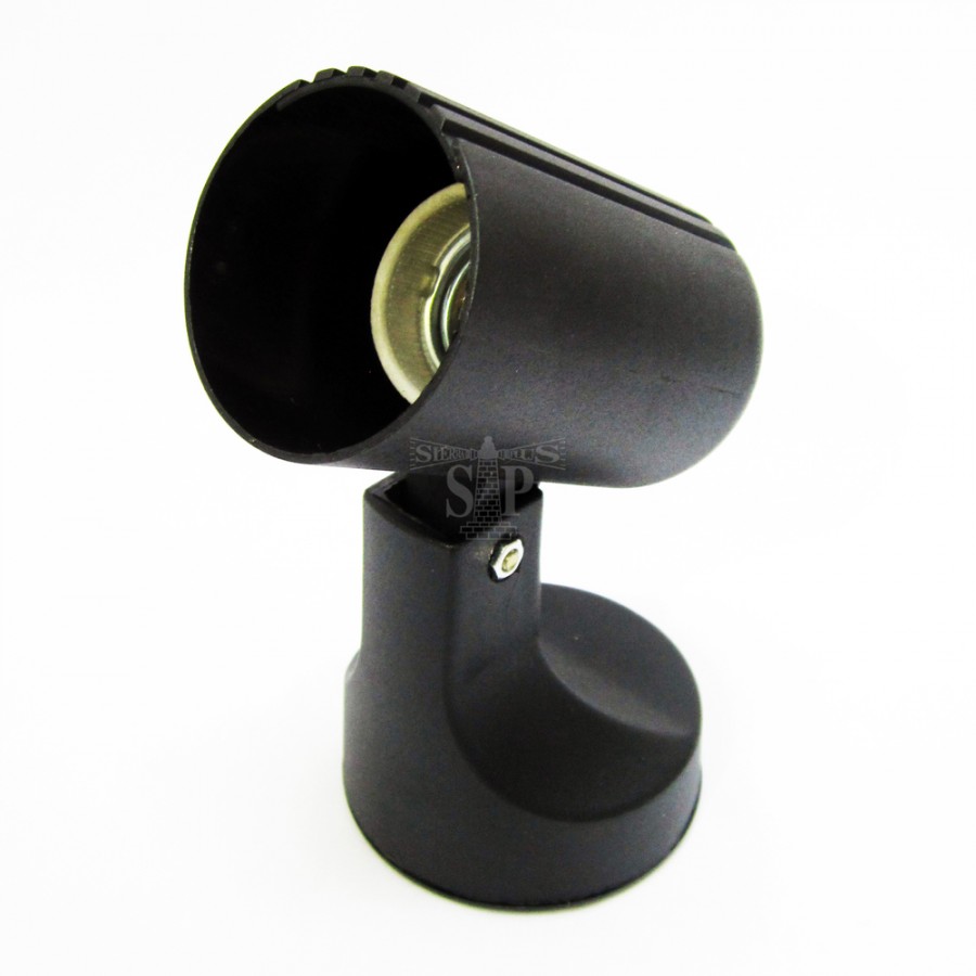 PVC Indoor Directional Display Light E27 Spot Light Holder (Black)