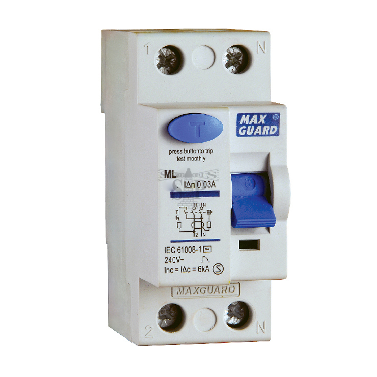 Maxguard 40A63A 2 Pole 30mA100mA ML631 Type AC RCCB (White)
