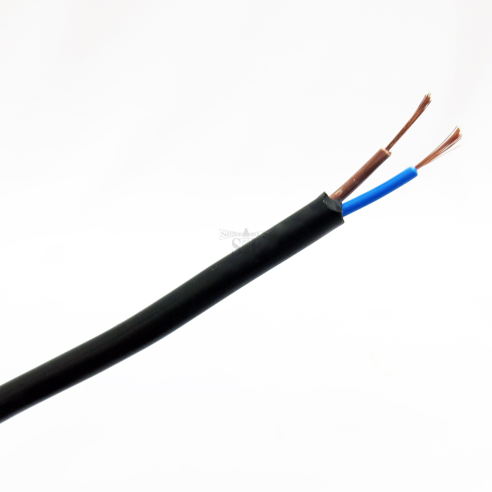 [1 Meter] Cosimo 23/0076 x 2 Core Tough RubberSheathed TRS Copper Cable (Black)