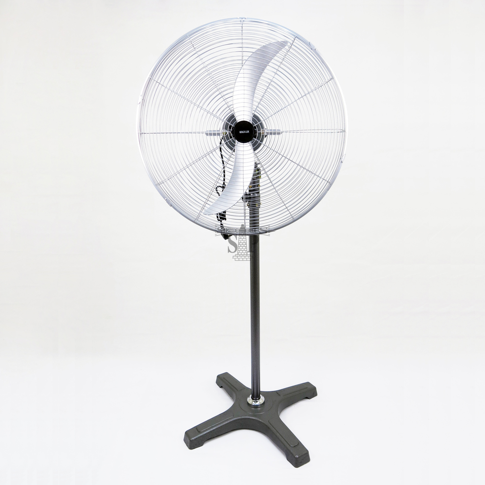 GOLD LUX 26inch Industrial Stand Fan 3 Speeds (Grey)