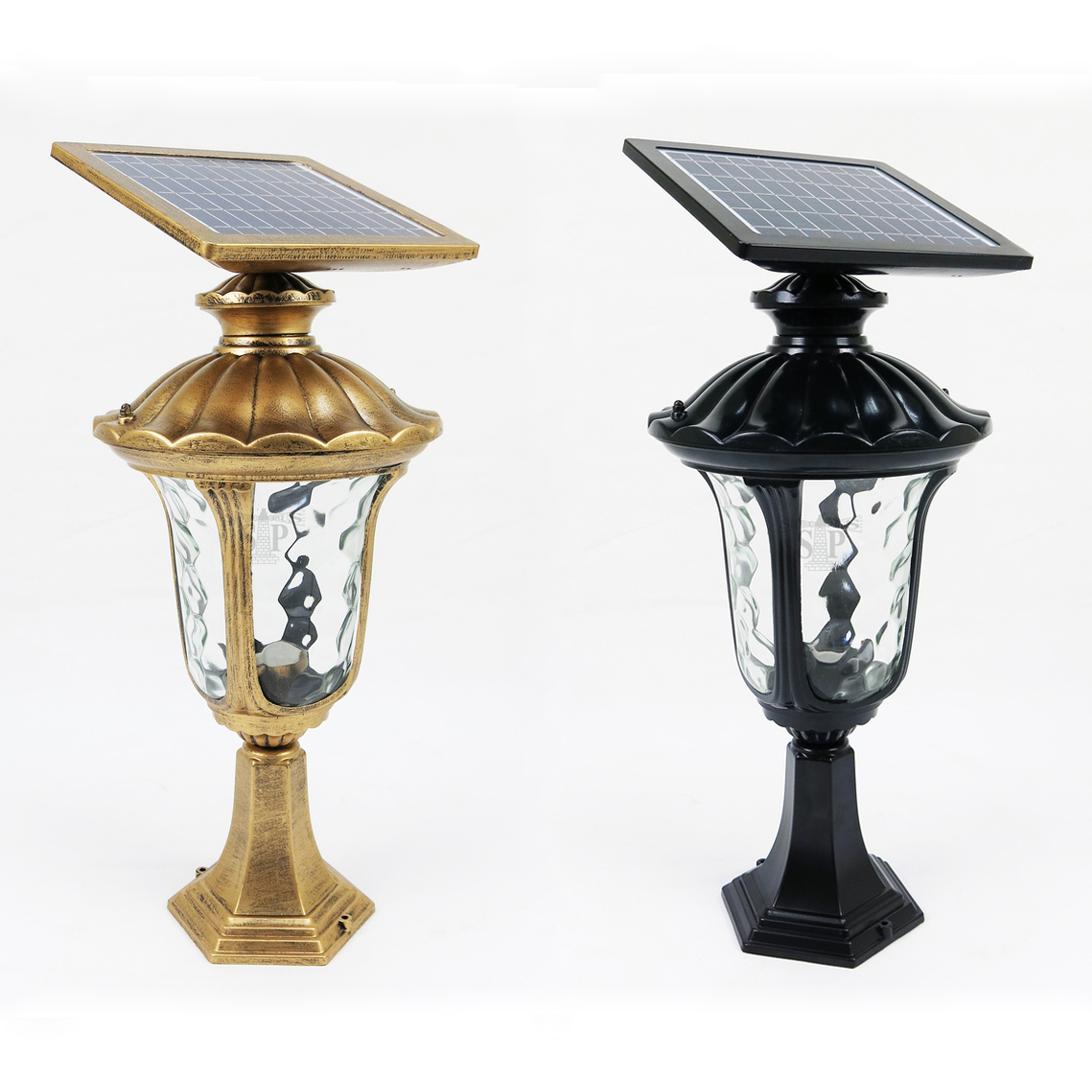 1813 9inch E27 Classic Solar LED Outdoor Stand Gate Lamp For Pole / Pillar