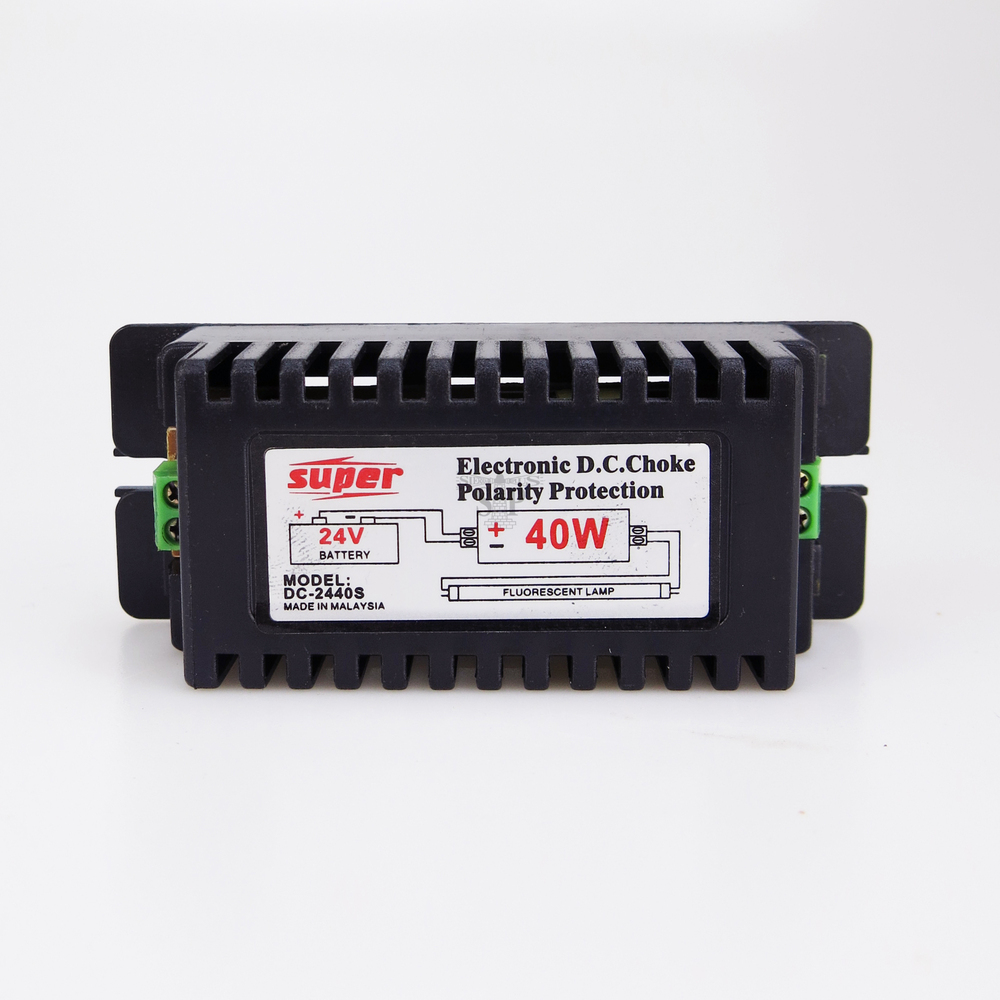 SUPER DC2440S DC24V 40W Electronic DC Choke Polarity Protection (Black