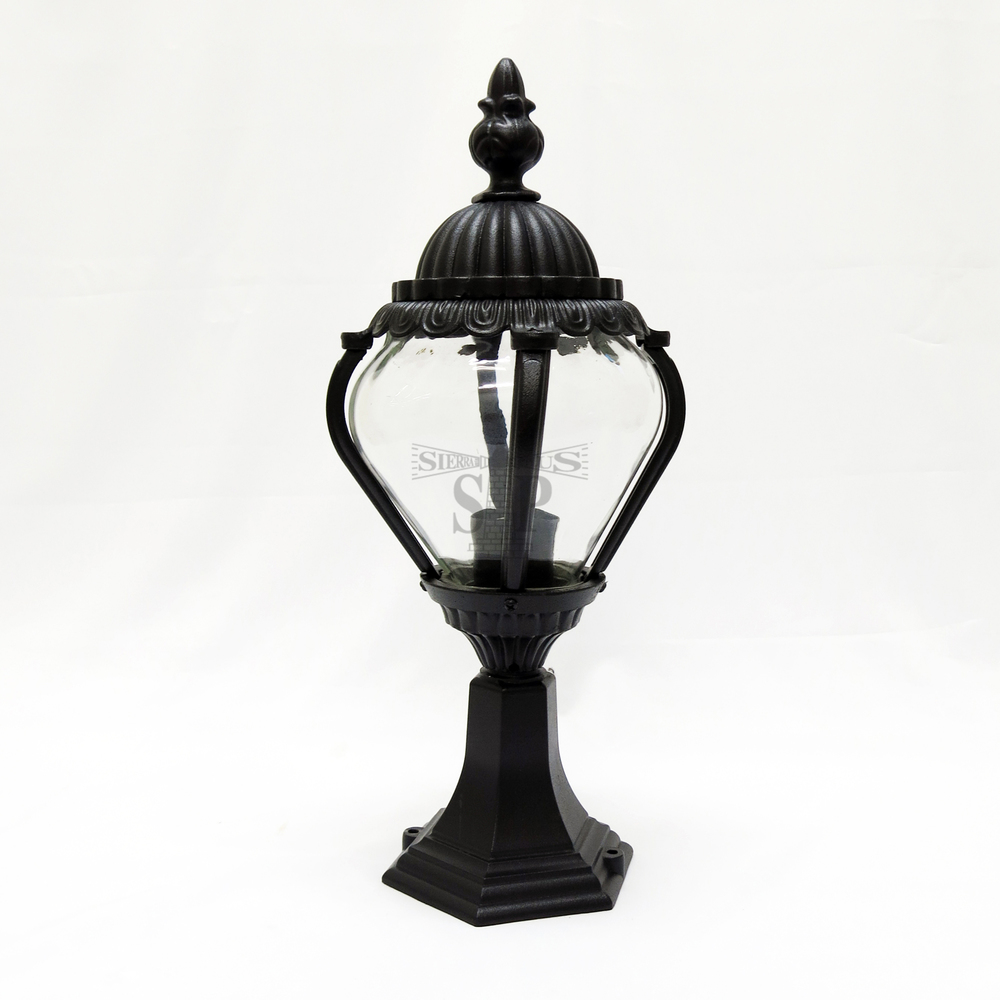 7219 Classic Outdoor Stand Gate Lamp For Pole / Pillar (Black)