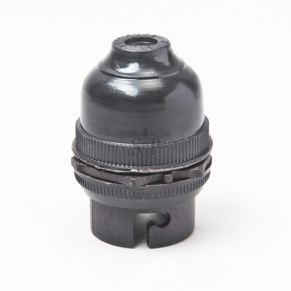 202A B22 Lamp Holder / Socket Light Bulb Holder (Black)